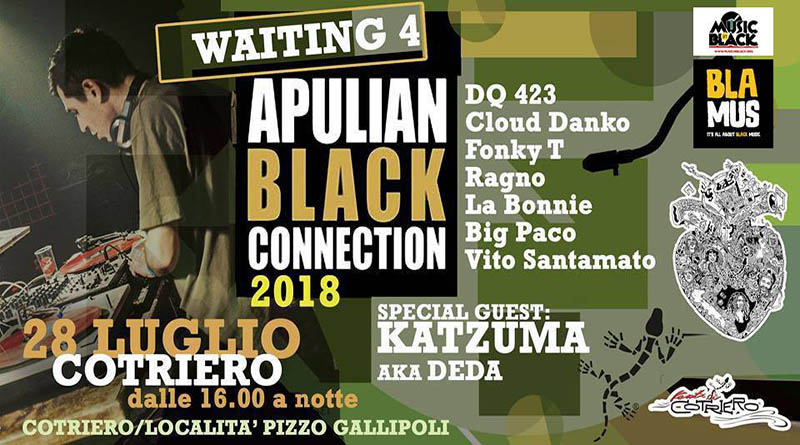 Waiting 4 Apulian Black Connection feat. Katzuma il 28 luglio @Cotriero (Le)