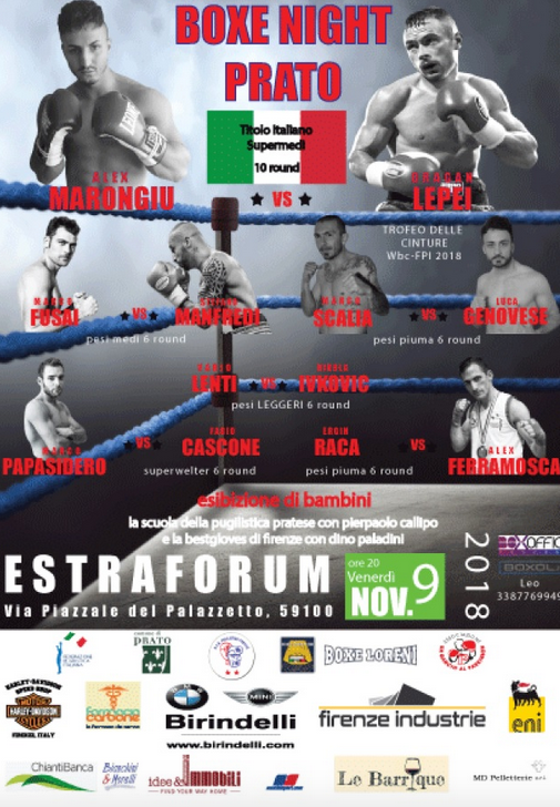 Conferenza stampa e Cerimonia del peso Boxe Night Prato