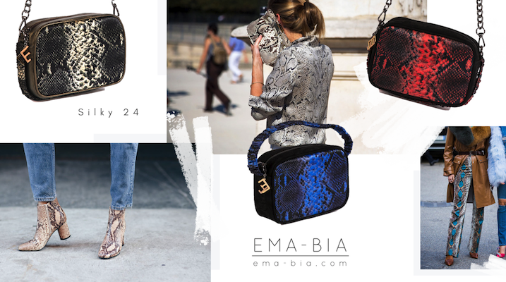 Silky 24 di EMA-BIA: la borsa pitonata, protagonista degli hot trend 2019