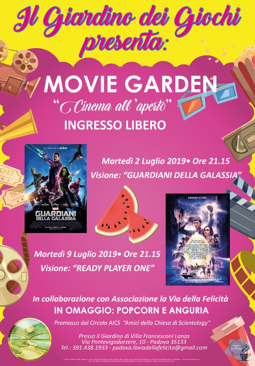 Movie Garden “cinema all’aperto” a Villa Francesconi Lanza presenta “Ready player one” 