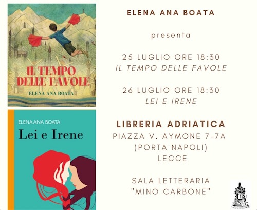 Libri: il 25 e il 26 luglio a Lecce incontro con l’autrice Elena Ana Boata