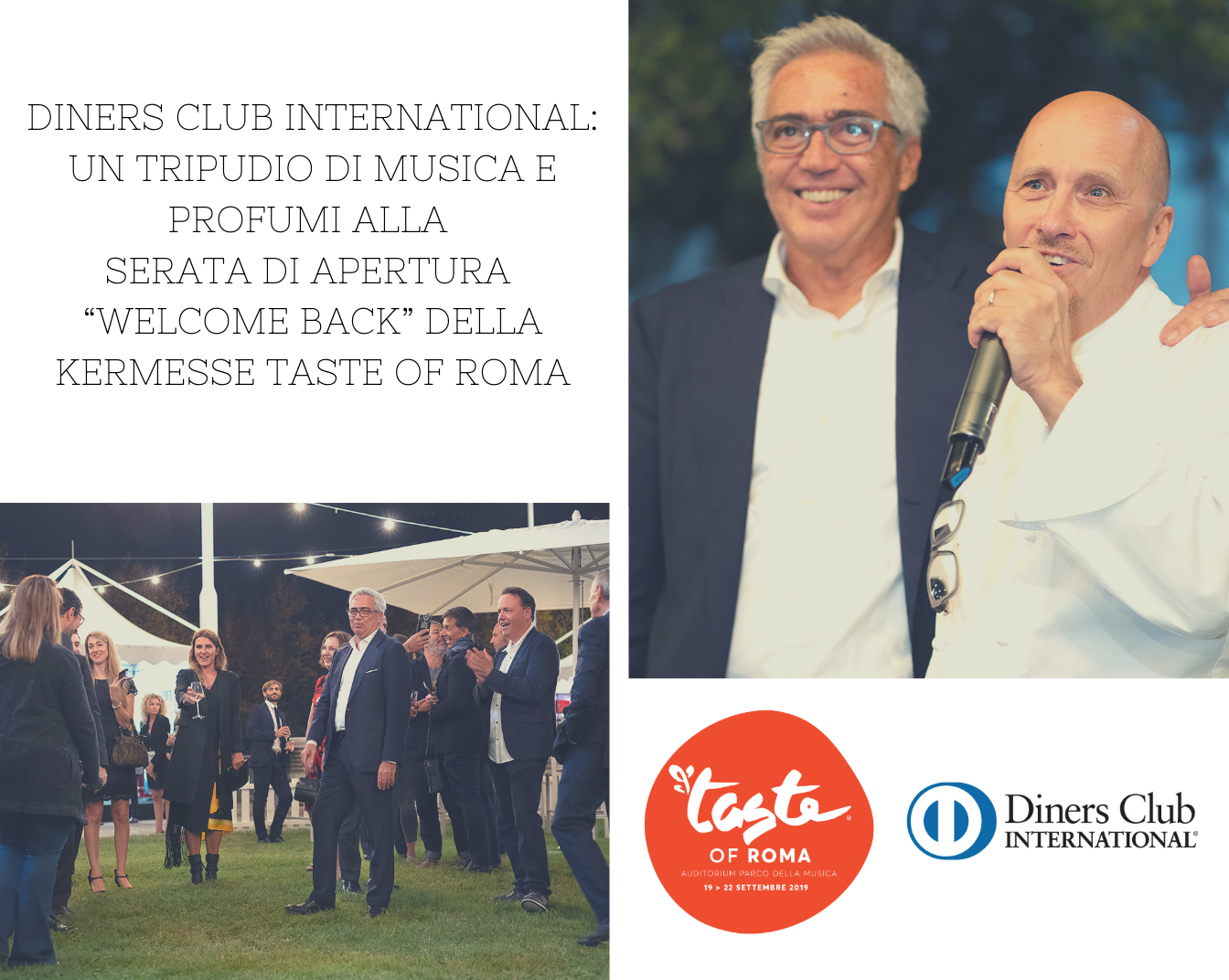 Diners Club International: un tripudio di musica e profumi alla serata di apertura “Welcome Back” della kermesse Taste of Roma