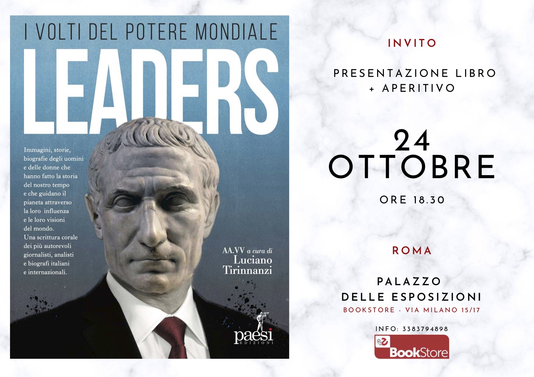 Leaders, il 24 ottobre a Roma la presentazione del libro