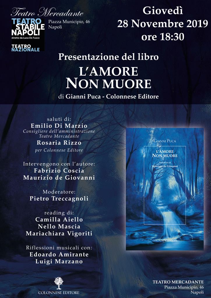 Via alla presentazione del libro “L’AMORE NON MUORE” di Gianni  Puca.  