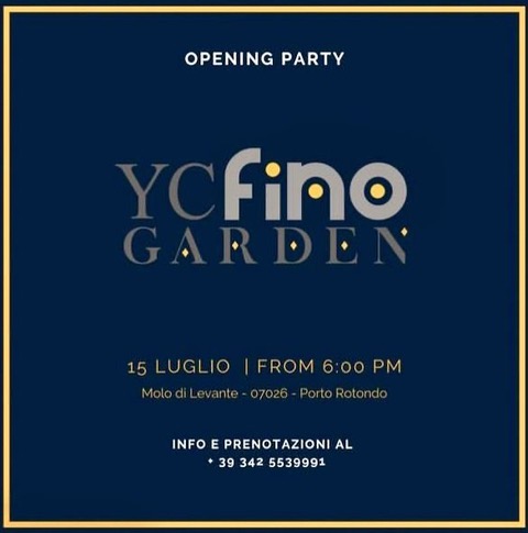  YC Fino Garden Porto Rotondo: arriva l'inaugurazione 