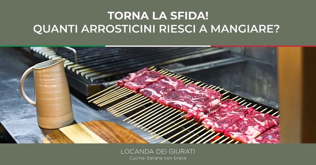  Locanda dei Giurati (Como): la sfida a chi mangia più arrosticini continua fino al 14 novembre 2021!