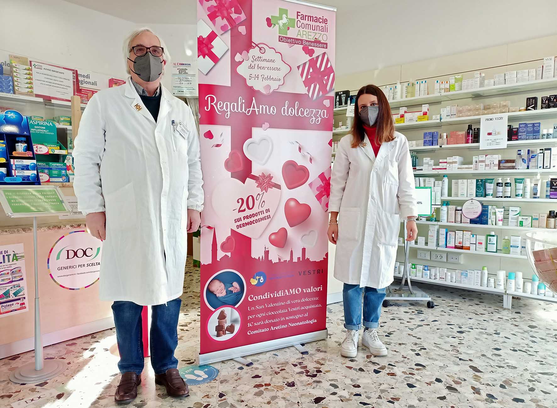 “RegaliAmo dolcezza”, le Farmacie Comunali al fianco del Comitato Aretino Neonatologia