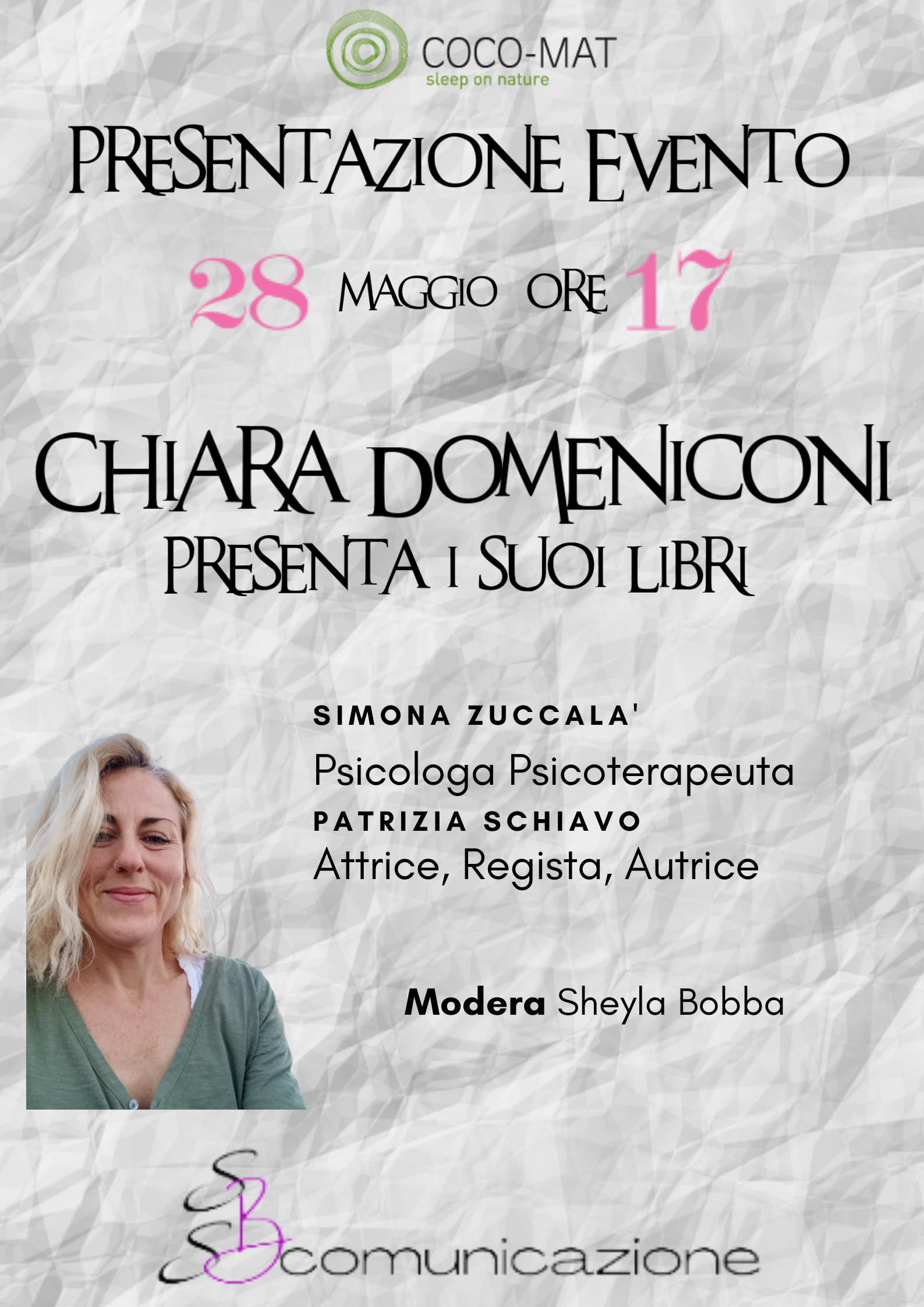 Doppio appuntamento romano per la scrittrice modenese Chiara Domeniconi. 