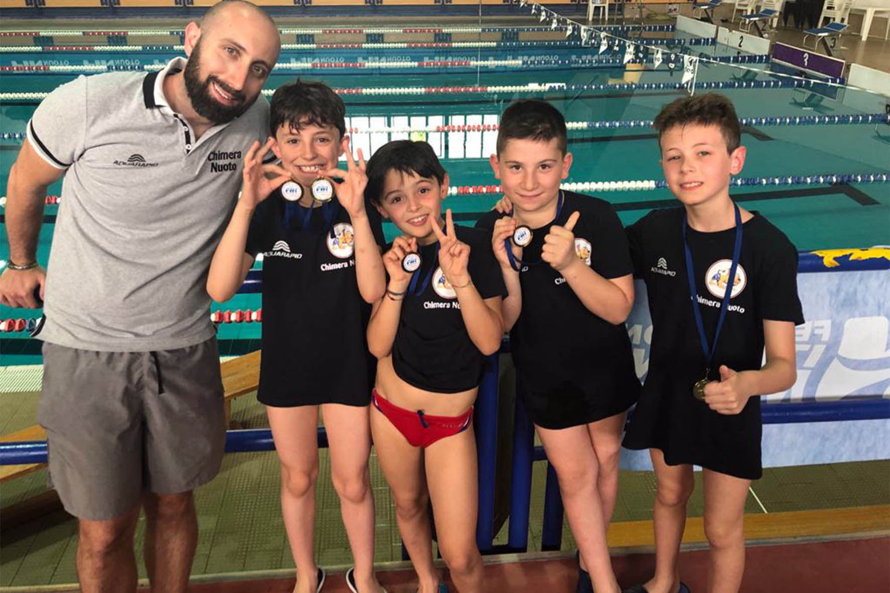 Sette medaglie per la Chimera Nuoto alle finali regionali Propaganda 