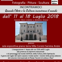 INCONTRI DI CULTURA E PACE a Villa Corsini Sarsina - ANZIO 11 LUGLIO 2018