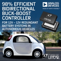 Controller bidirezionale buck-boost con efficienza del 98%   per sistemi 12V-12V a batteria ridondante nei veicoli a guida autonoma