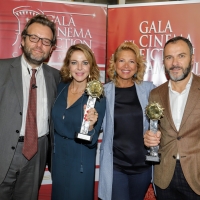 Claudia Gerini e Massimiliano Gallo premiati alla presentazione del Gala Cinema e Fiction in Campania XI Edizione