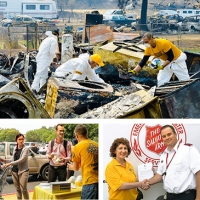 I Ministri Volontari di Scientology al lavoro dopo il disastroso incendio di Carr, in California
