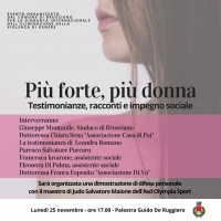 - Italia e ONU Giornata Internazionale contro la violenza di genere. Anche Brusciano il 25 novembre con “Più Forte, Più Donna!”. (Scritto da Antonio Castaldo)
