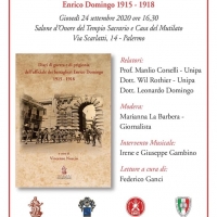 La Grande Guerra raccontata da un giovane bersagliere, a Palermo un evento dedicato alla pubblicazione di Vincenzo Nuccio 