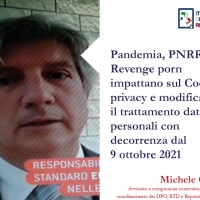 Pandemia, PNRR e Revenge porn impattano sul Codice privacy e modificano il trattamento dati personali con decorrenza dal 9 ottobre 2021