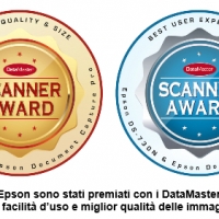 Gli scanner Epson premiati con  sette DataMaster Lab Awards  per facilità d’uso e miglior qualità delle immagini