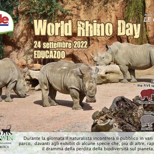 Rinoceronte Bianco, una specie da salvaguardare! Al parco Le Cornelle in occasione del World Rhino Day una giornata speciale di sensibilizzazione con Educazoo 