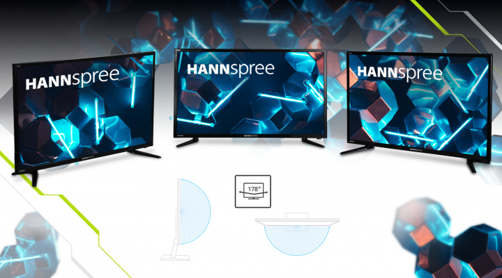 Riproduzione multimediale immediata sui nuovi display di grande formato di HANNspree