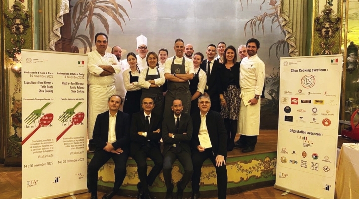 L’Unione Ristoranti Buon Ricordo firma la Cena di gala di apertura della Settimana della Cucina Italiana nel Mondo all’Ambasciata d’Italia a Parigi