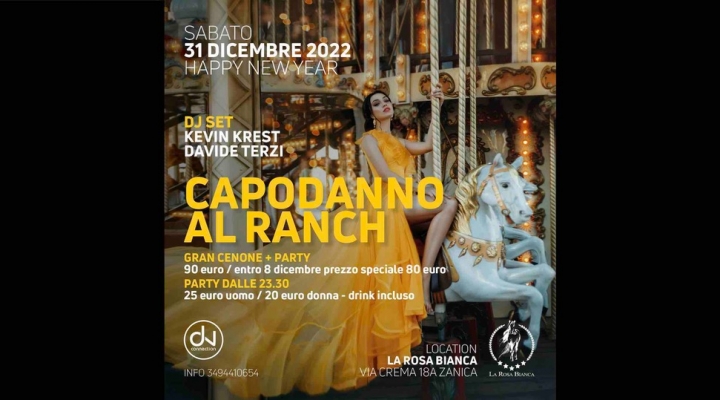  31/12 Capodanno al Ranch by DV Connection @ Rosa Bianca - Zanica (BG)