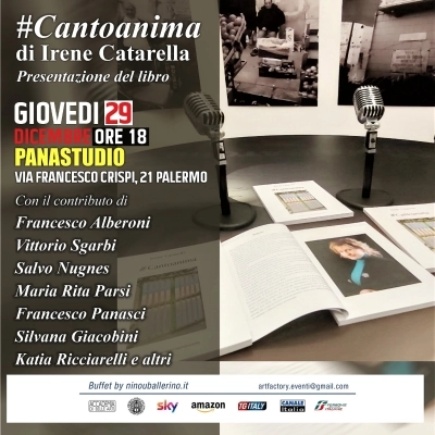 La Prof.ssa Irene Catarella al Panastudio di Palermo per presentare il suo libro #Cantoanima