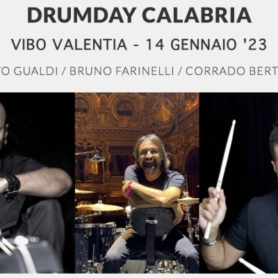 Drum Day Calabria: unico grande evento a Vibo Valentia con tre celebri batteristi