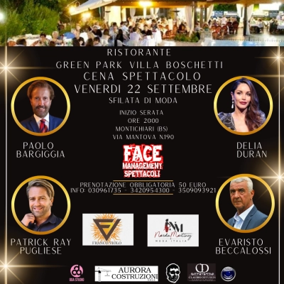 Evento Vip Cena e Spettacolo al Ristorante Green Park Villa Boschetti 