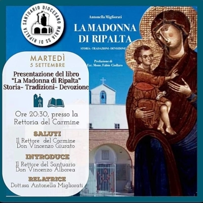 La Madonna di Ripalta, in un libro di Antonella Migliorati la storia, le tradizioni, la devozione e il culto dell’icona che unisce i cerignolani in Italia e all’estero