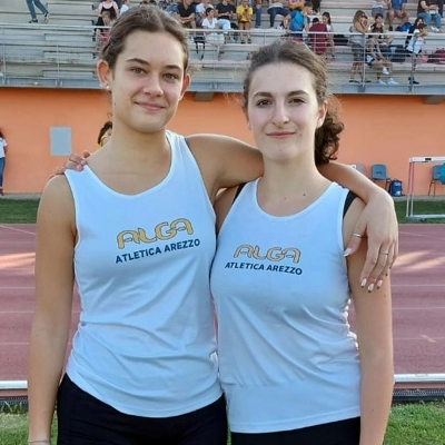 Due ragazze dell’Alga Atletica Arezzo in pista ai Campionati Italiani Cadetti