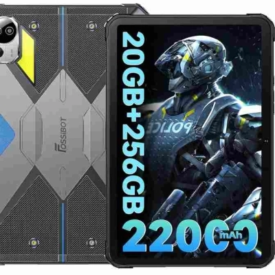 FOSSiBOT DT2 Rugged Tablet Android 13: Batteria Eccezionale da 20000mAh, 10,4