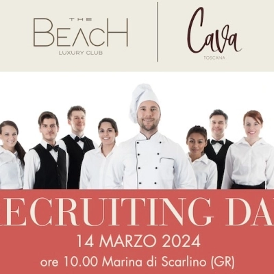 The Beach Luxury Club e Cava cercano nuovo personale, il 14/3/24 Recruiting Day a Marina di Scarlino (Grosseto)
