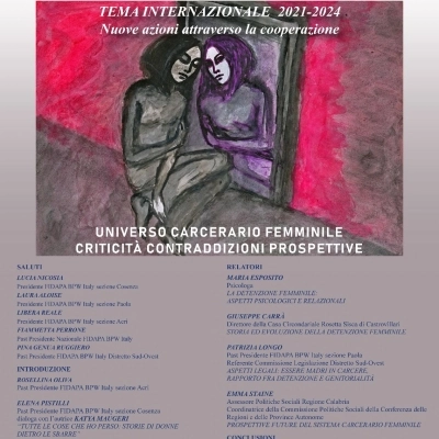 La Fidapa presenta il convegno “Universo carcerario femminile: criticità, contraddizioni, prospettive”