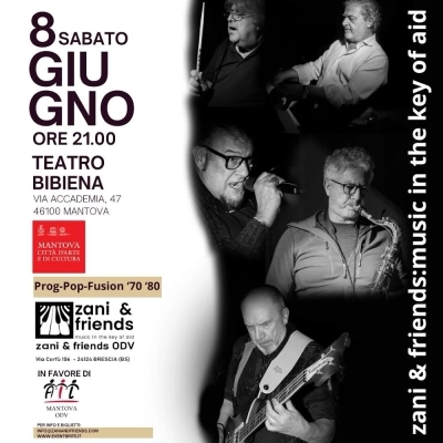 8 Giugno Concerto al Teatro Bibiena di Mantova per AIL. Prog rock, fusion e pop per sostenere la ricerca
