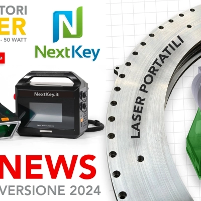il Marcatore laser portatile di NextKey srl per le officine meccaniche