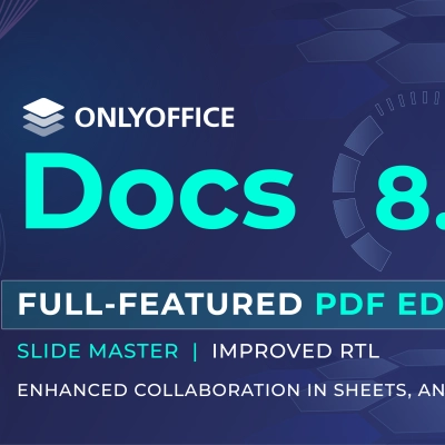 Rilasciato ONLYOFFICE Docs 8.1 con l'editor PDF completo, Slide Master, RTL migliorato, collaborazione avanzata nei fogli di calcolo e altro ancora