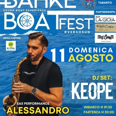 Torna il Bahke Boat Fest 2024: tutti a bordo con il sax performer Alessandro Ramunno