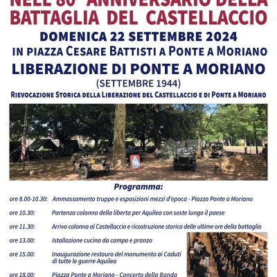 Anniversario battaglia Castellaccio di Aquilea LU domenica 22 settembre 2024