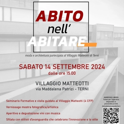 Al Villaggio Matteotti di Terni il 14 settembre l'evento di Architettura e Moda 