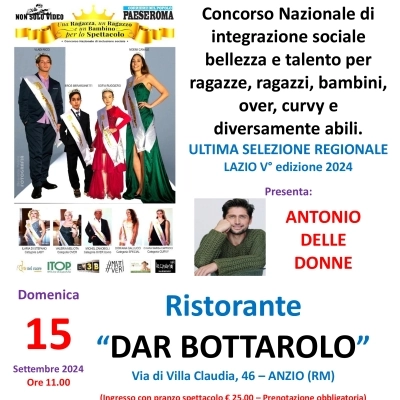 Anzio: Concorso Nazionale “Una Ragazza, un Ragazzo e un Bambino per lo spettacolo”