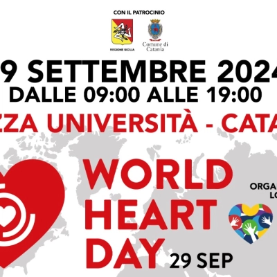 Giornata mondiale del cuore il 29 Settembre a piazza università di Catania