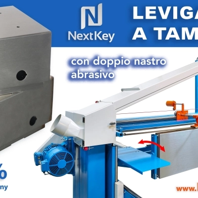 Satinatrice levigatrice a tampone per acciaio inox e alluminio