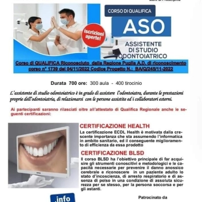 CORSO Assistente di Studio Odontoiatrico (A.S.O.)