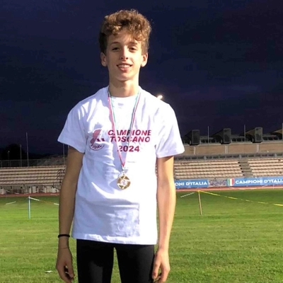 Mattia Falciani dell’Alga Atletica Arezzo vince il titolo toscano di prove multiple