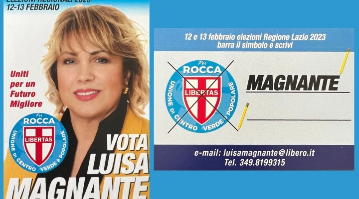 Intervista alla dott.ssa Luisa Magnante candidata con l’UDC alla Regione Lazio