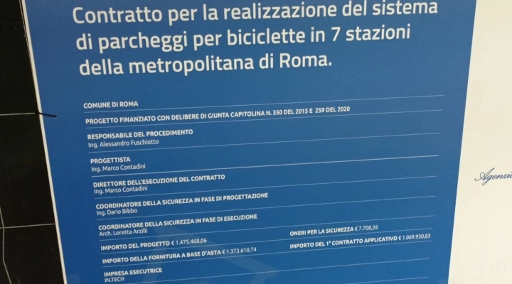 Progetto bike box, Italia dei Diritti sollecita l'attivazione dei parcheggi per biciclette nelle stazioni metro di Roma