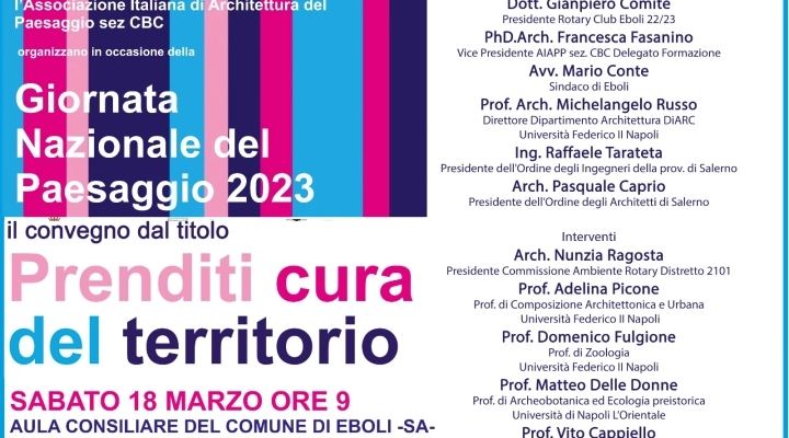 Eboli. Convegno dal titolo: Prenditi cura del territorio. 