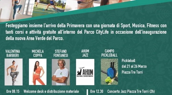 “Welcome Spring”: sport, benessere e musica con il jazz di Raffaele Casarano martedì 21 marzo per salutare a Milano l’arrivo della primavera