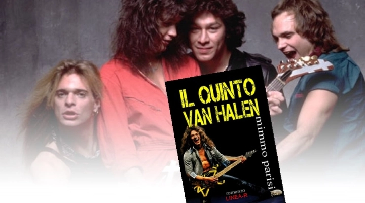 Eddie van Halen. Un poster e una chitarra