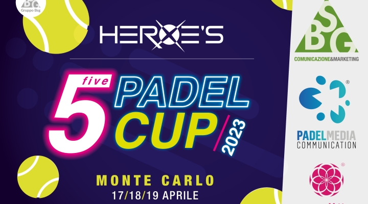 Le stelle del calcio a Monte Carlo, dal 17 al 19 aprile, per la Heroe’s Five Padel Cup 